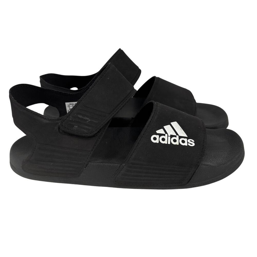 Adidas Sandals Size‎ 5 Black Adilette Adjustable Strap Comfort Shoes
